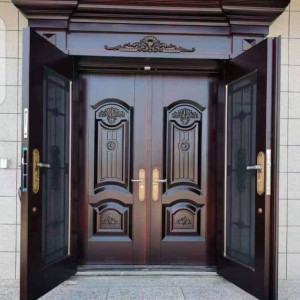 Double steel Security Door or cast aluminum door