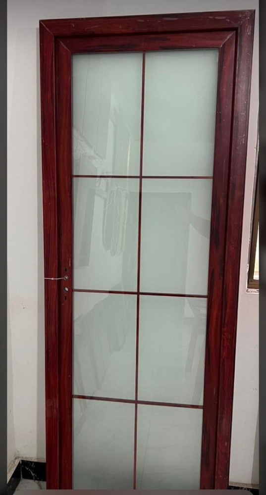Double-glazed toughened glass and aluminum frame interior door