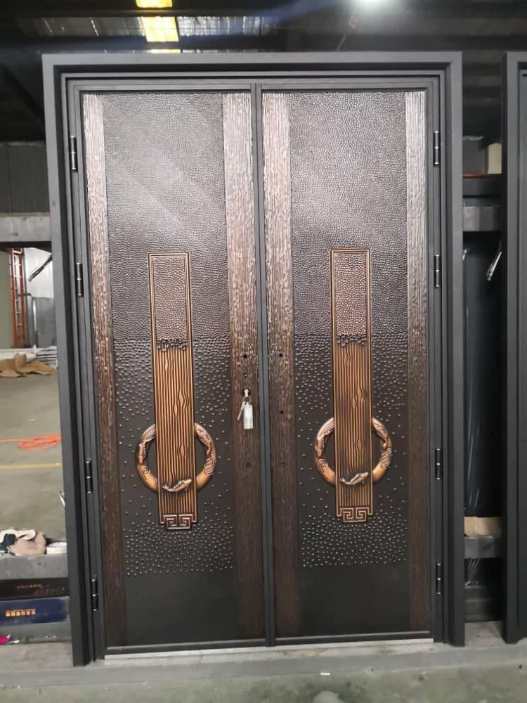 Double-door high-qaulity copper cast security door