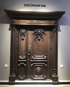 Copper-coloured Security Steel Double Door