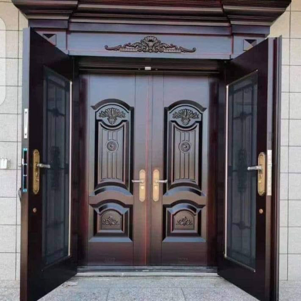 Double steel Security Door or cast aluminum door