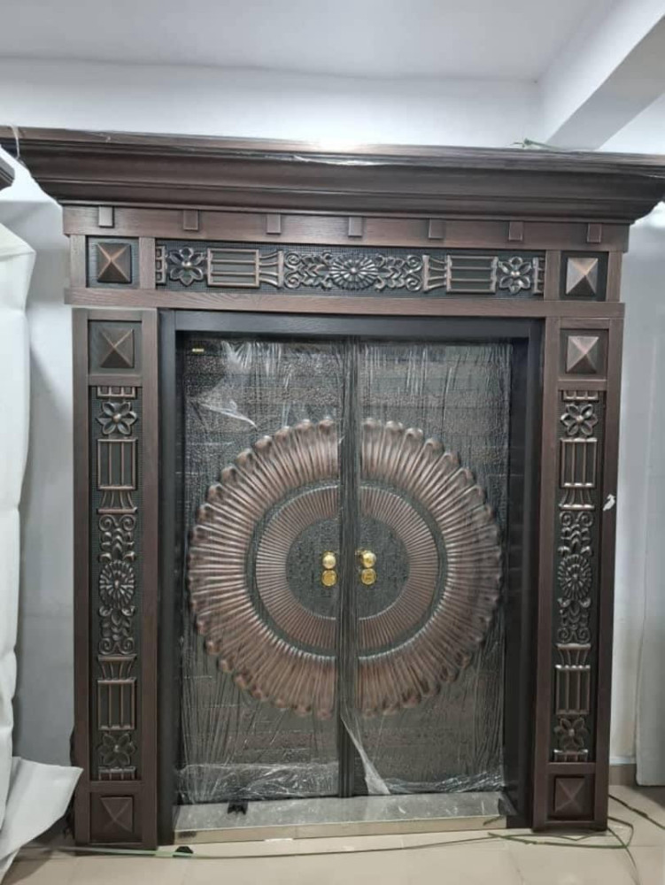 Double leaf Security door likely a Turkish or German cast steel model
