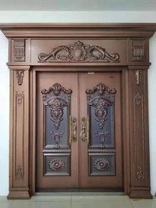 Luxury cast copper or steel double door