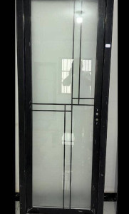 Aluminum full glass toilet door