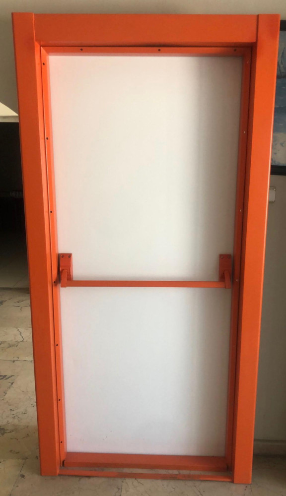 Turkish Luxury Security Door with a white finish and gold accents